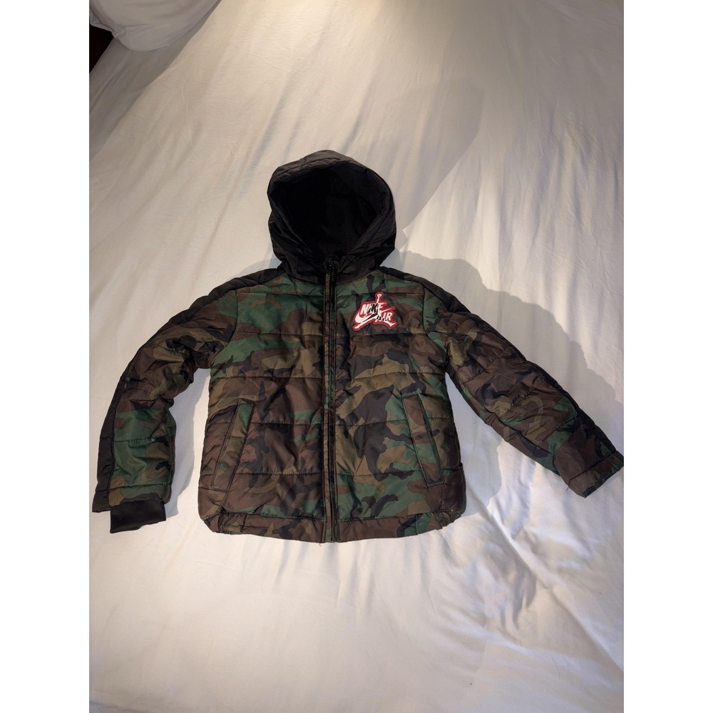 Jordan Jacket Kids 4 Multicolor Camo Puffer Hooded Nike Air Fleece Lined